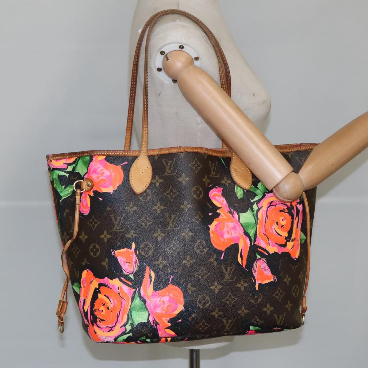 LOUIS VUITTON Monogram Rose Neverfull MM Tote Bag M48613 LV Auth 100548