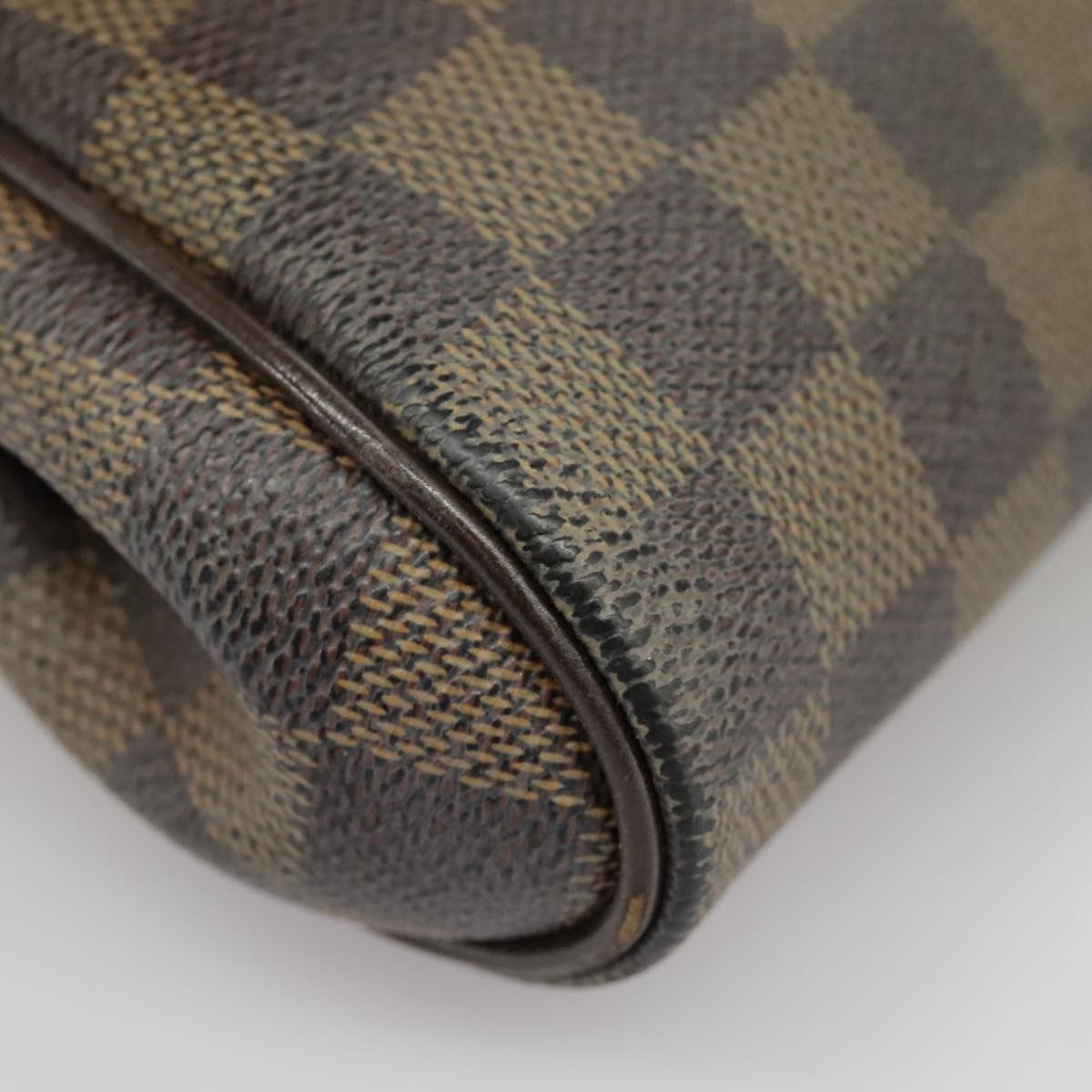 LOUIS VUITTON Damier Ebene Eva Shoulder Bag 2way N55213 LV Auth 100556