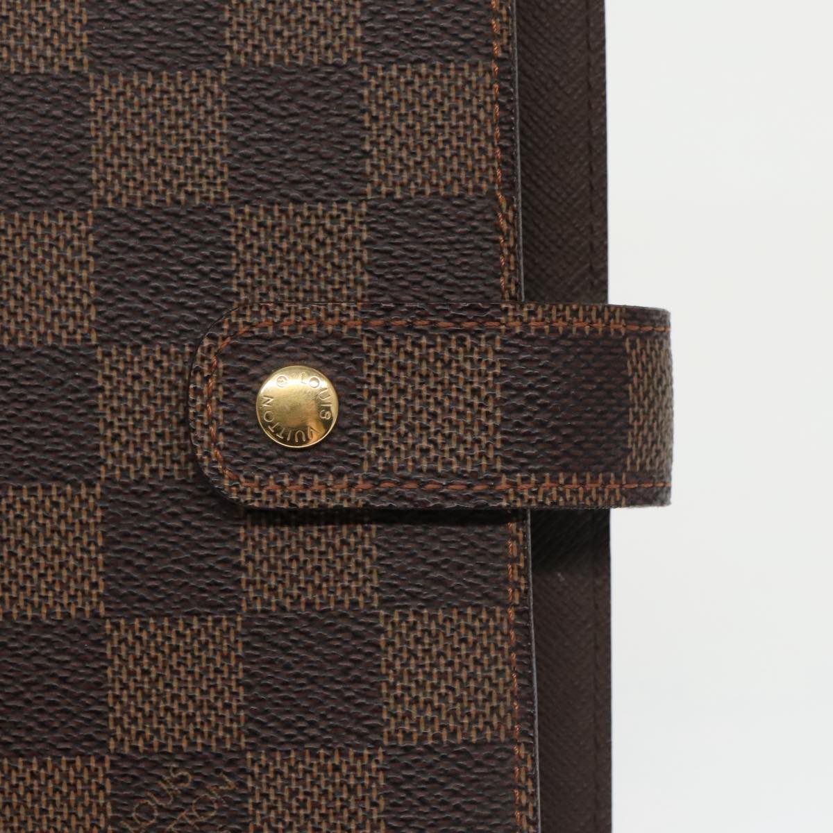 LOUIS VUITTON Damier Ebene Agenda MM Day Planner Cover R20240 LV Auth 100569