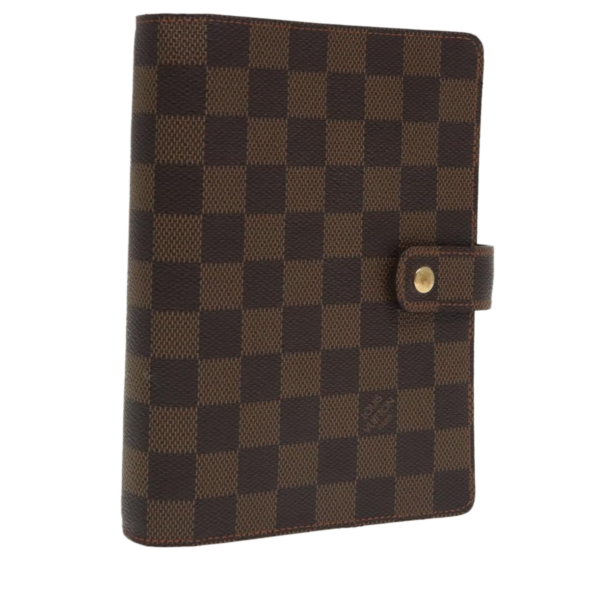 LOUIS VUITTON Damier Ebene Agenda MM Day Planner Cover R20240 LV Auth 100569