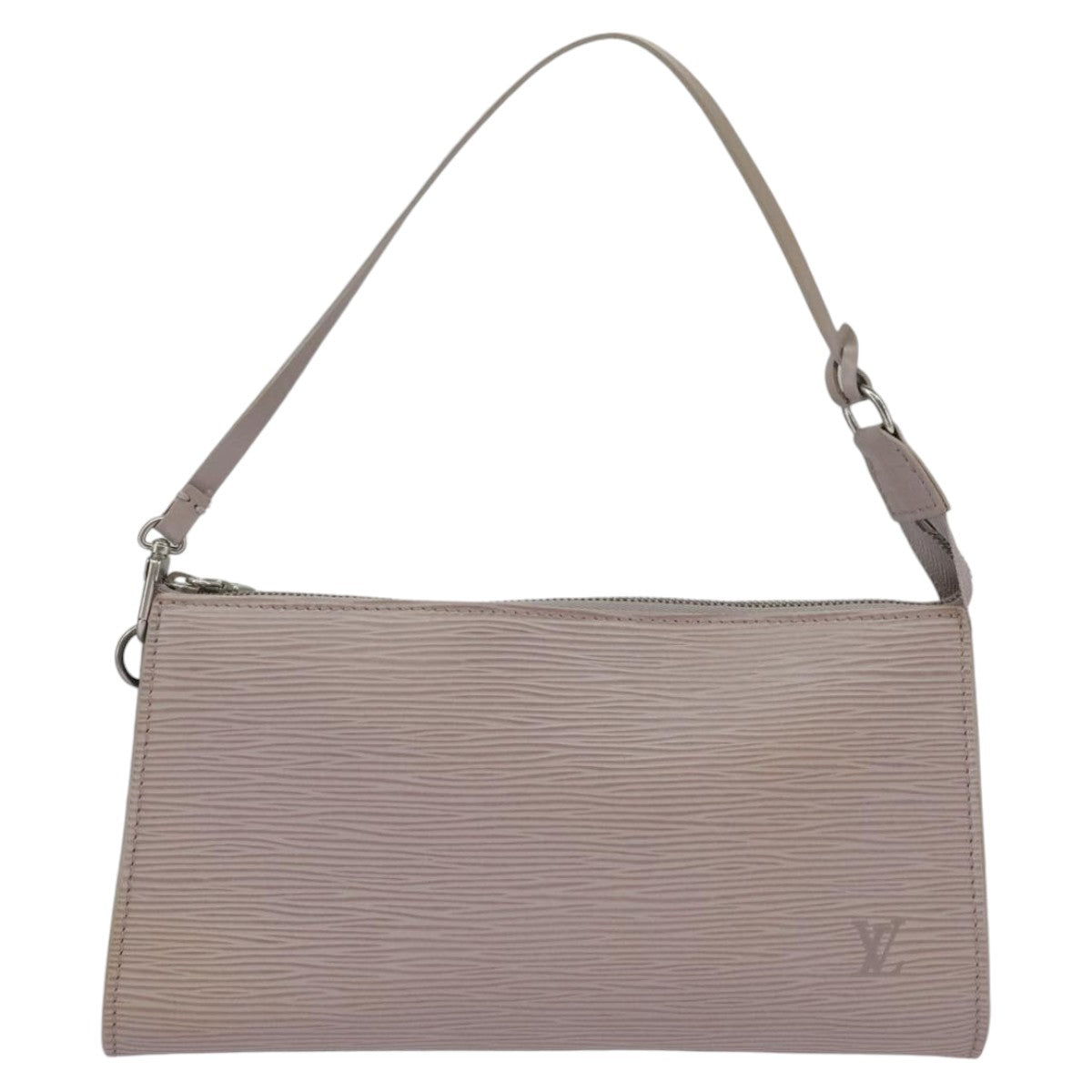 LOUIS VUITTON Epi Pochette Accessoires Pouch Gray pepper LV Auth 100570