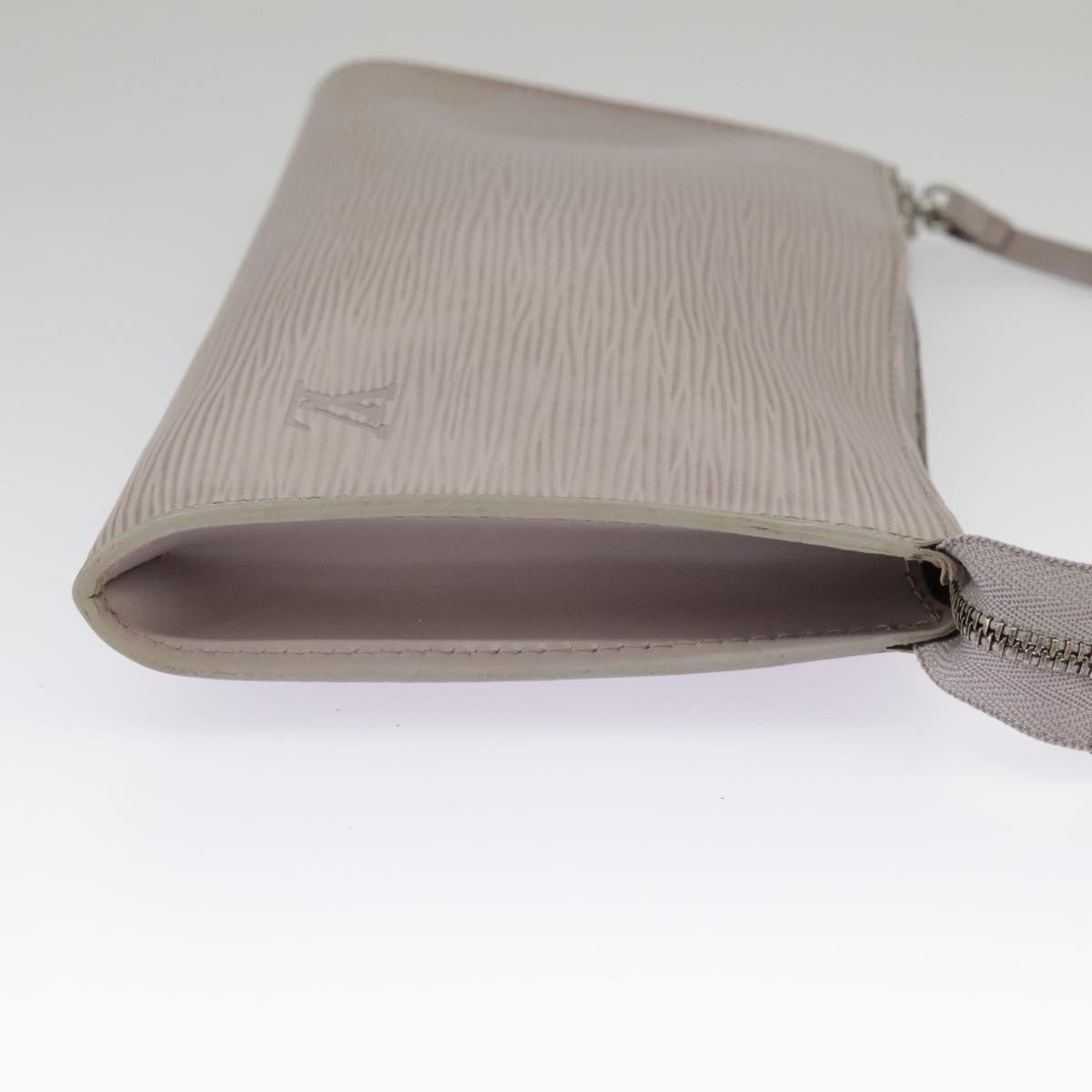 LOUIS VUITTON Epi Pochette Accessoires Pouch Gray pepper LV Auth 100570