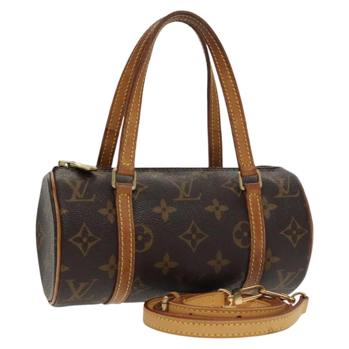 LOUIS VUITTON Monogram Papillon 19 Hand Bag M51389 LV Auth 100580