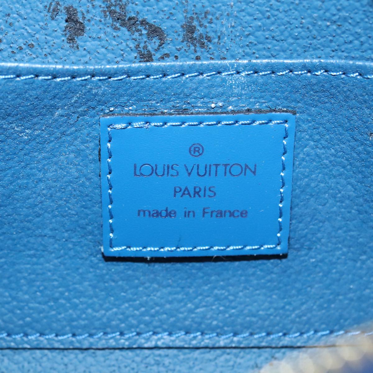 LOUIS VUITTON Epi Dauphine PM Pouch Blue M48445 LV Auth 100583