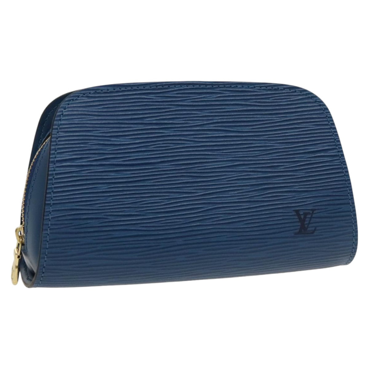 LOUIS VUITTON Epi Dauphine PM Pouch Blue M48445 LV Auth 100583