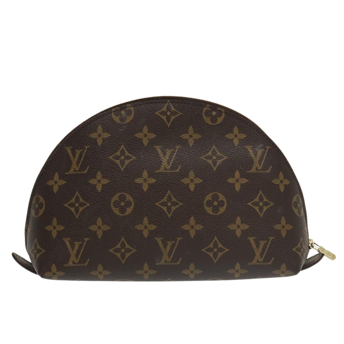 LOUIS VUITTON Monogram Trousse Demi Ronde Cosmetic Pouch M47520 LV Auth 100585 - 0