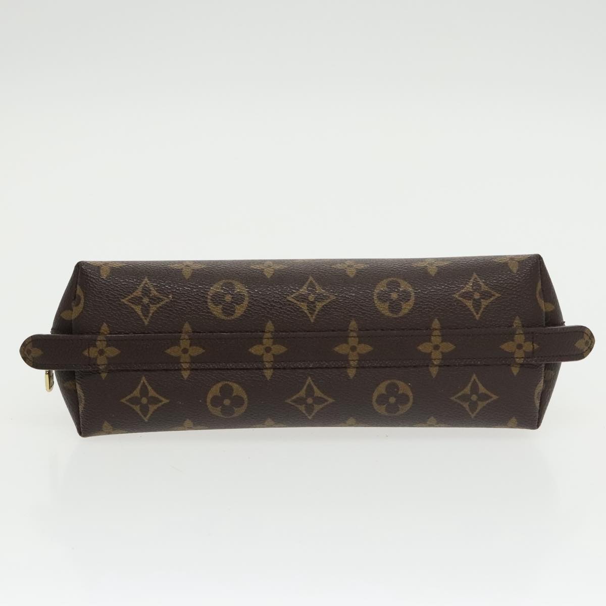 LOUIS VUITTON Monogram Trousse Demi Ronde Cosmetic Pouch M47520 LV Auth 100585