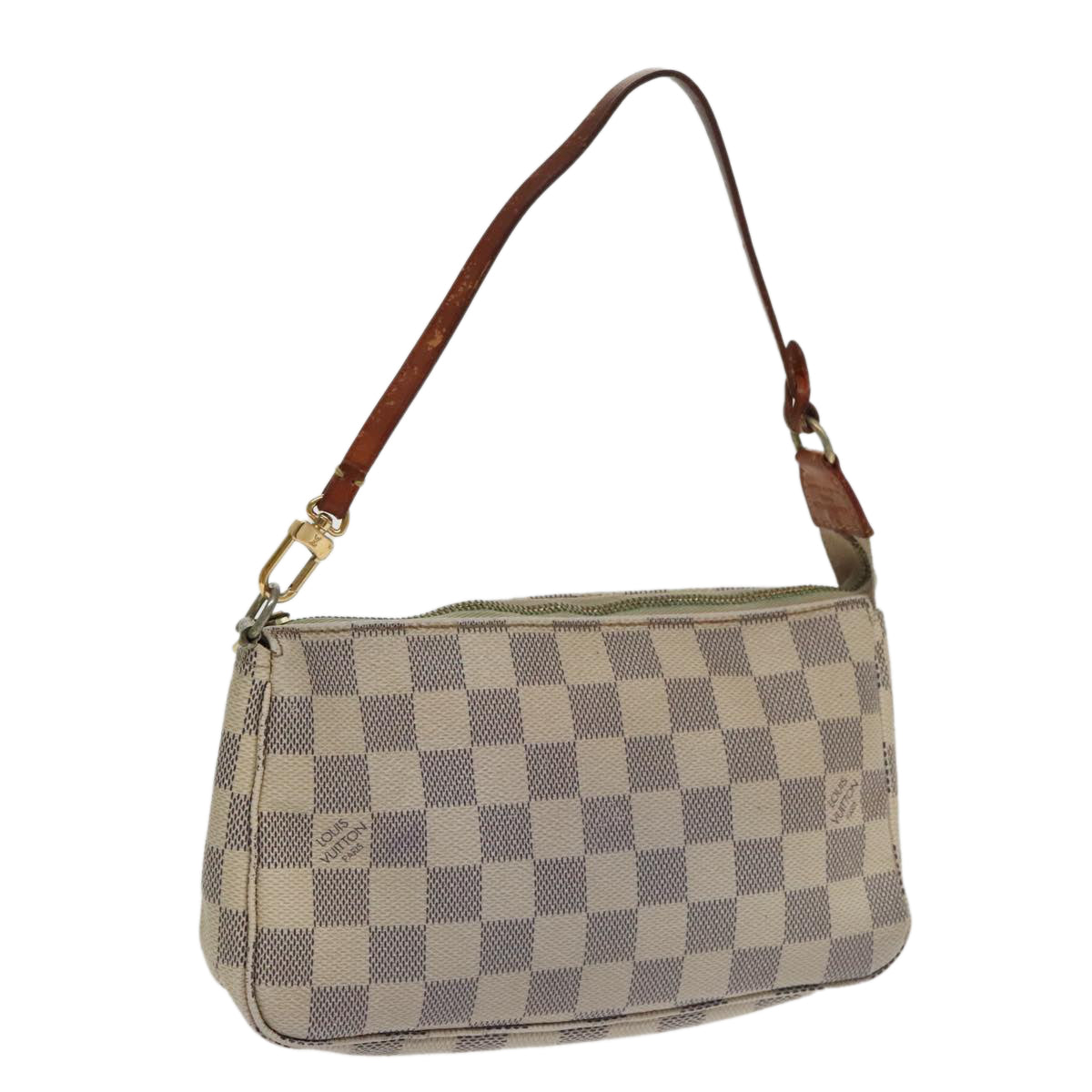 LOUIS VUITTON Damier Azur Pochette Accessoires Pouch N51986 LV Auth 100587