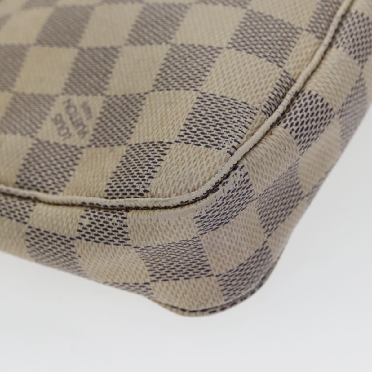 LOUIS VUITTON Damier Azur Pochette Accessoires Pouch N51986 LV Auth 100587