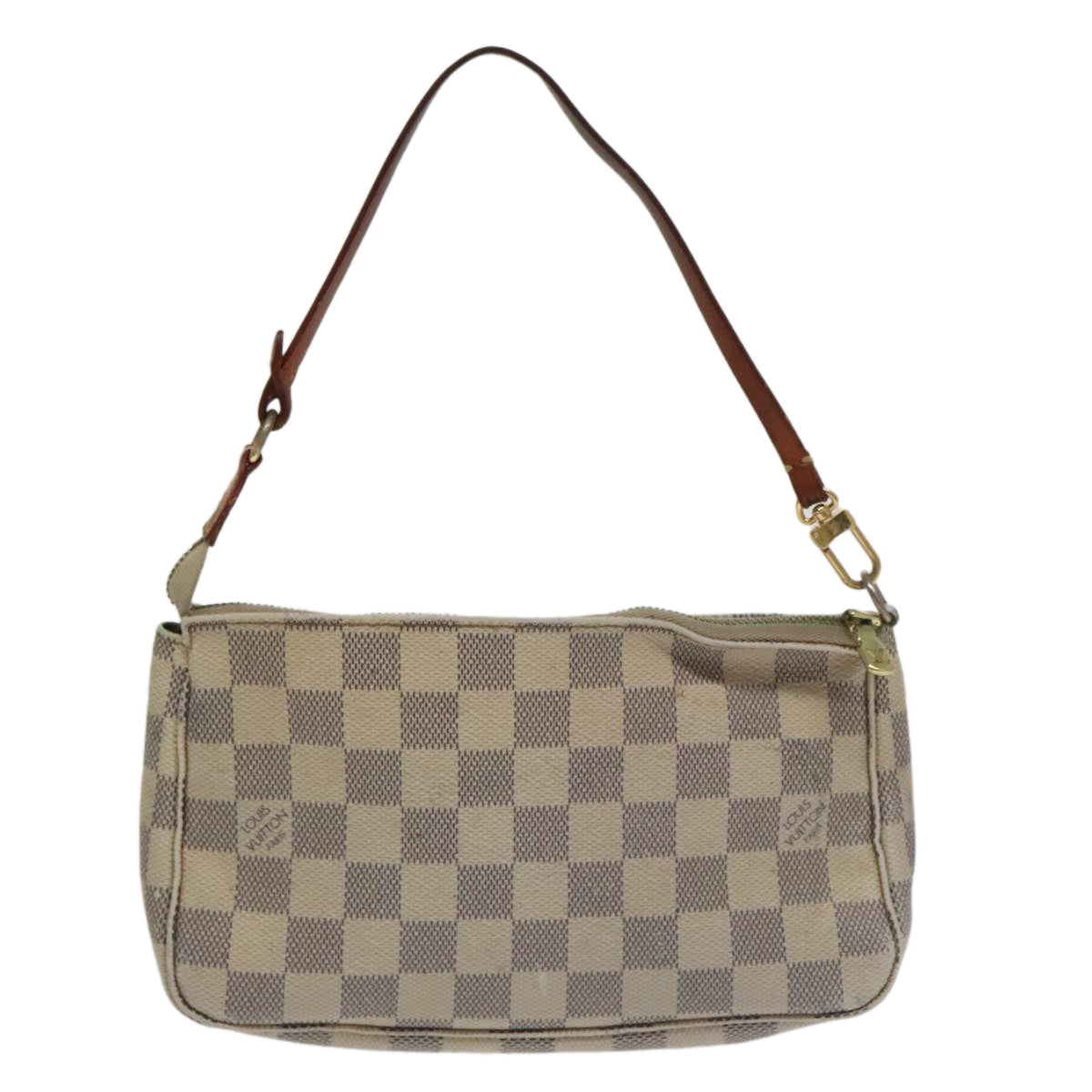 LOUIS VUITTON Damier Azur Pochette Accessoires Pouch N51986 LV Auth 100587