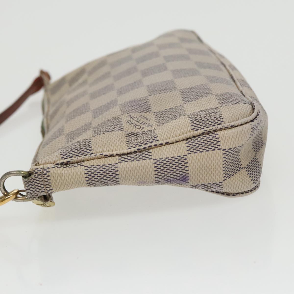 LOUIS VUITTON Damier Azur Pochette Accessoires Pouch N51986 LV Auth 100587