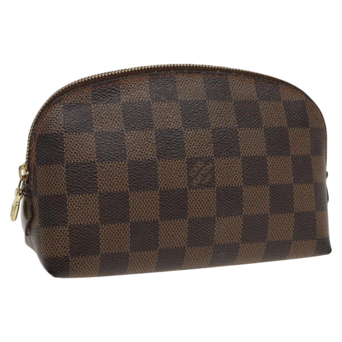 LOUIS VUITTON Damier Ebene Pochette Cosmetic PM Pouch N47516 LV Auth 100592