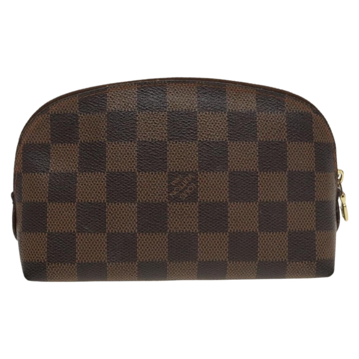 LOUIS VUITTON Damier Ebene Pochette Cosmetic PM Pouch N47516 LV Auth 100592