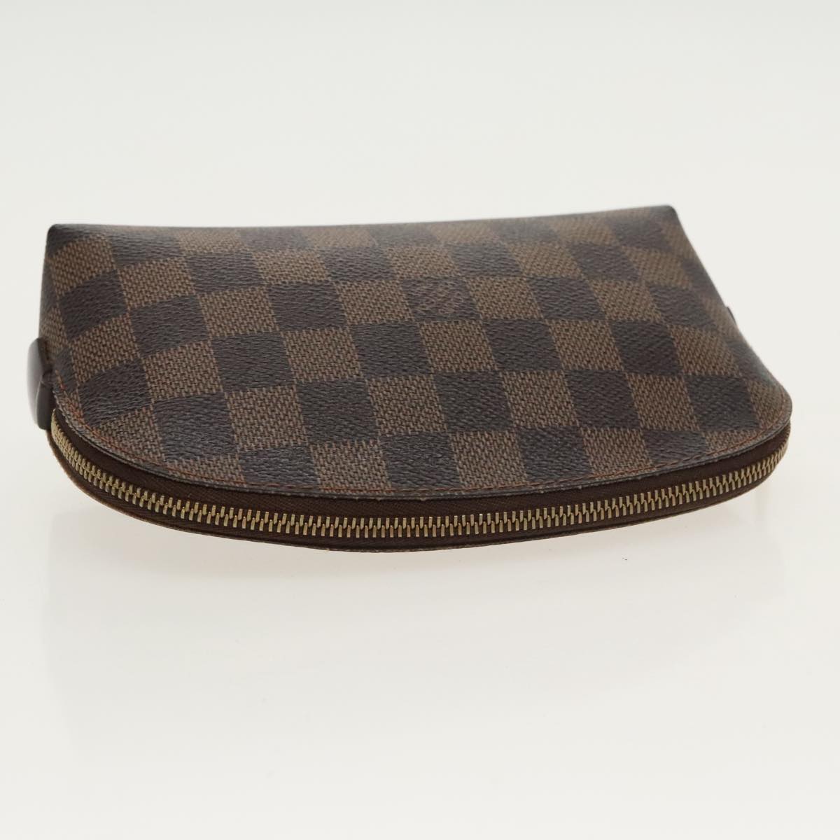 LOUIS VUITTON Damier Ebene Pochette Cosmetic PM Pouch N47516 LV Auth 100592