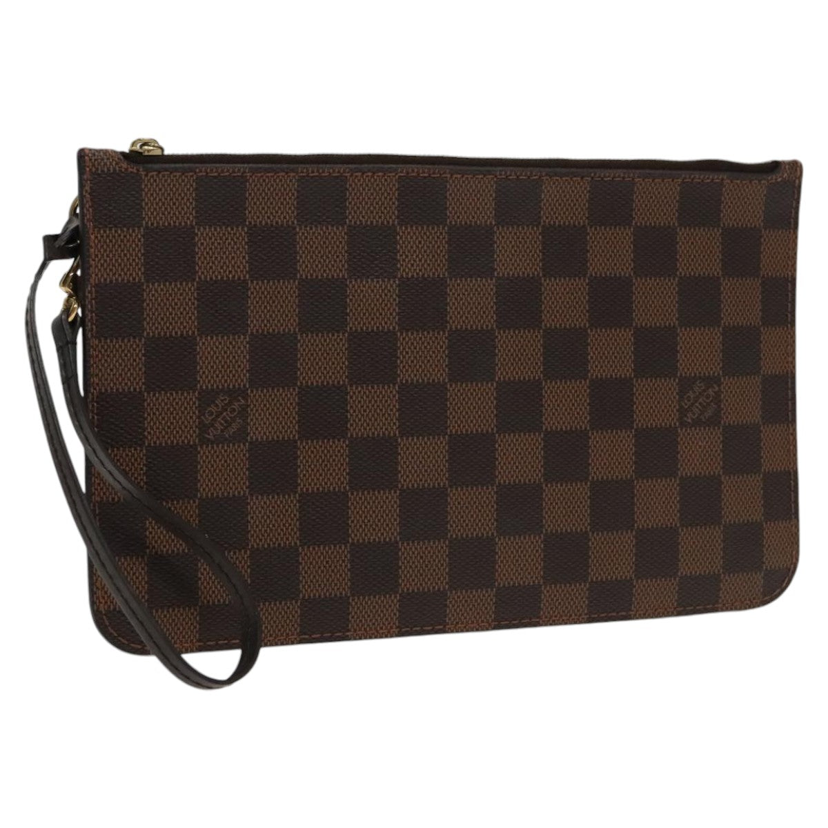 LOUIS VUITTON Damier Ebene Neverfull MM Pouch Accessory Pouch LV Auth 100593