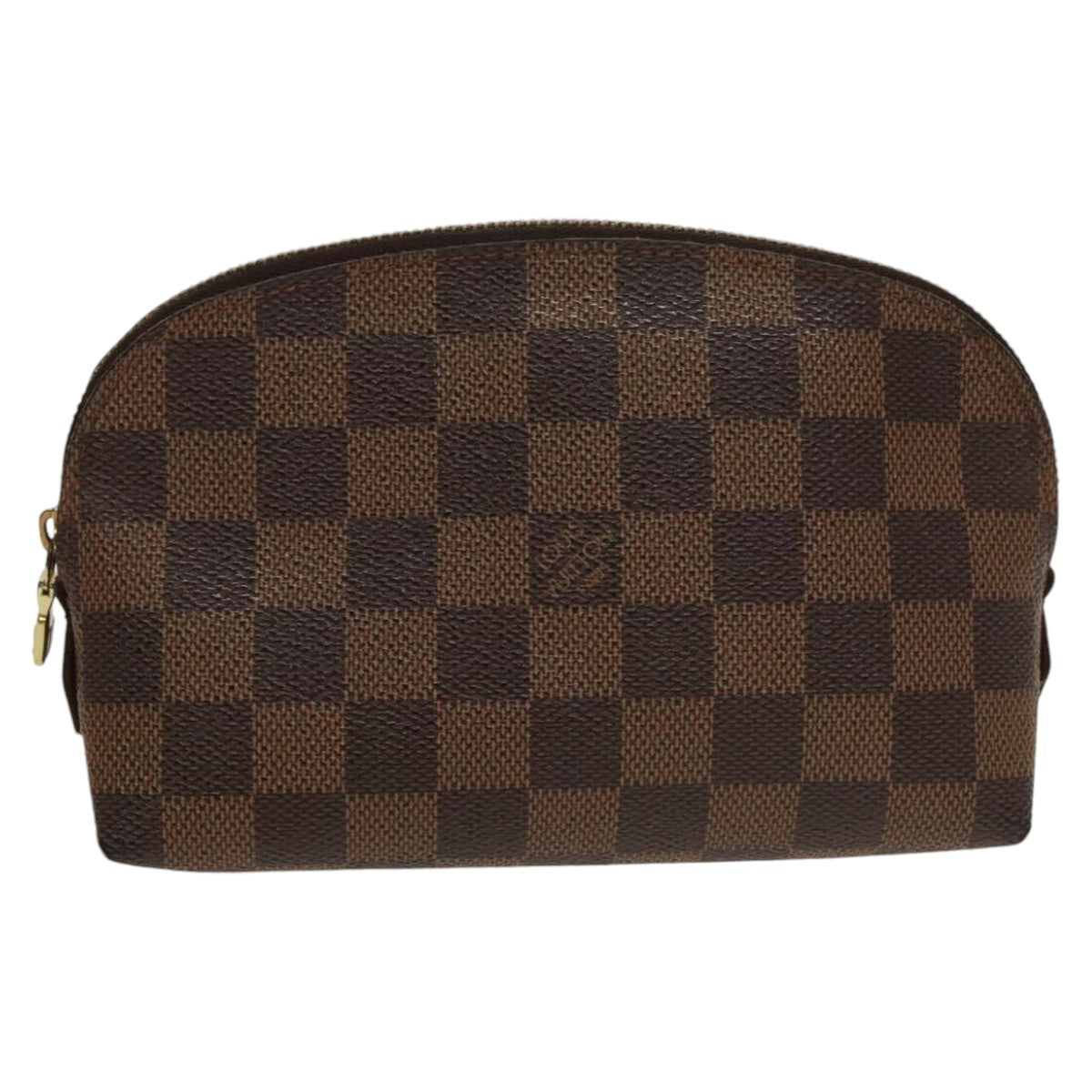 LOUIS VUITTON Damier Ebene Pochette Cosmetic PM Pouch N47516 LV Auth 100594