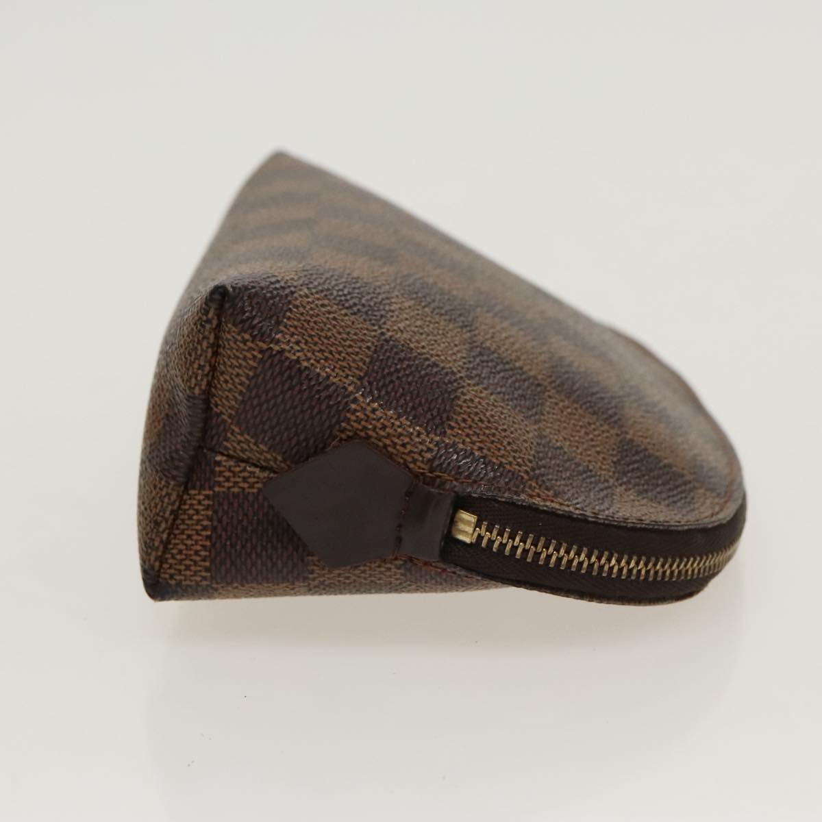 LOUIS VUITTON Damier Ebene Pochette Cosmetic PM Pouch N47516 LV Auth 100594