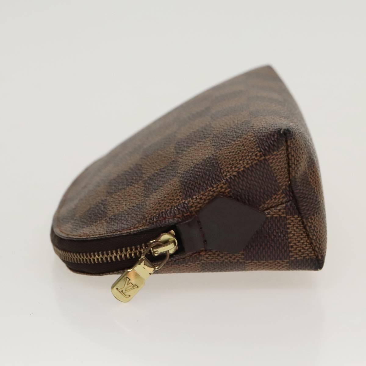 LOUIS VUITTON Damier Ebene Pochette Cosmetic PM Pouch N47516 LV Auth 100594