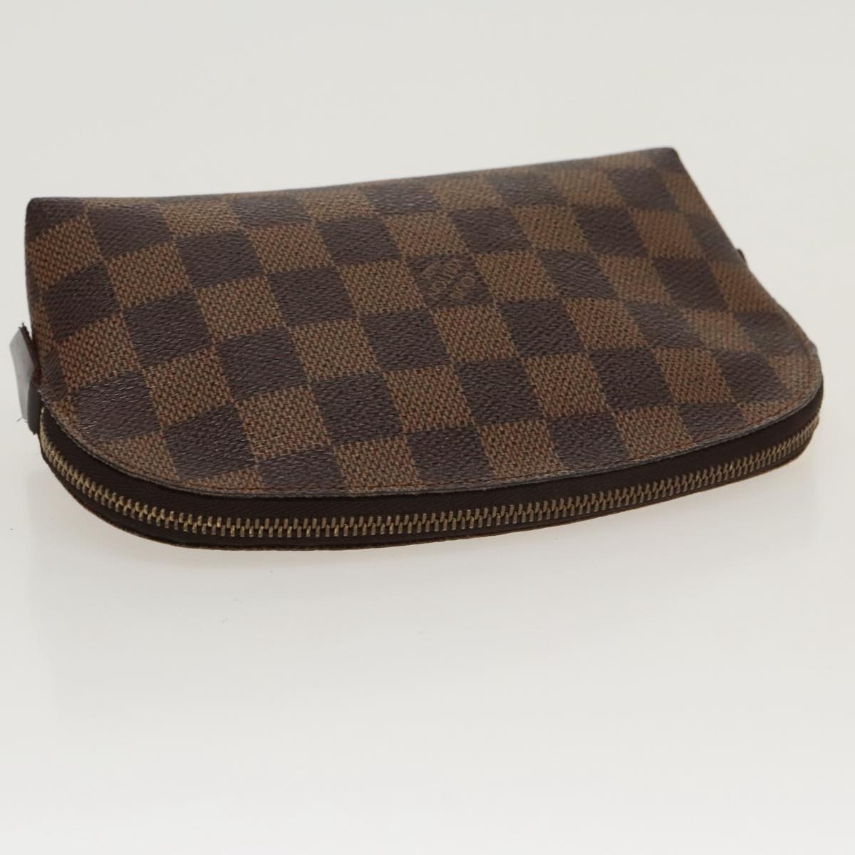 LOUIS VUITTON Damier Ebene Pochette Cosmetic PM Pouch N47516 LV Auth 100594