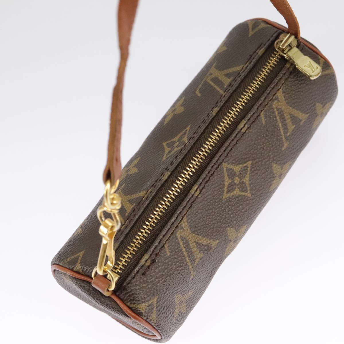 LOUIS VUITTON Monogram Papillon Pouch LV Auth 100596