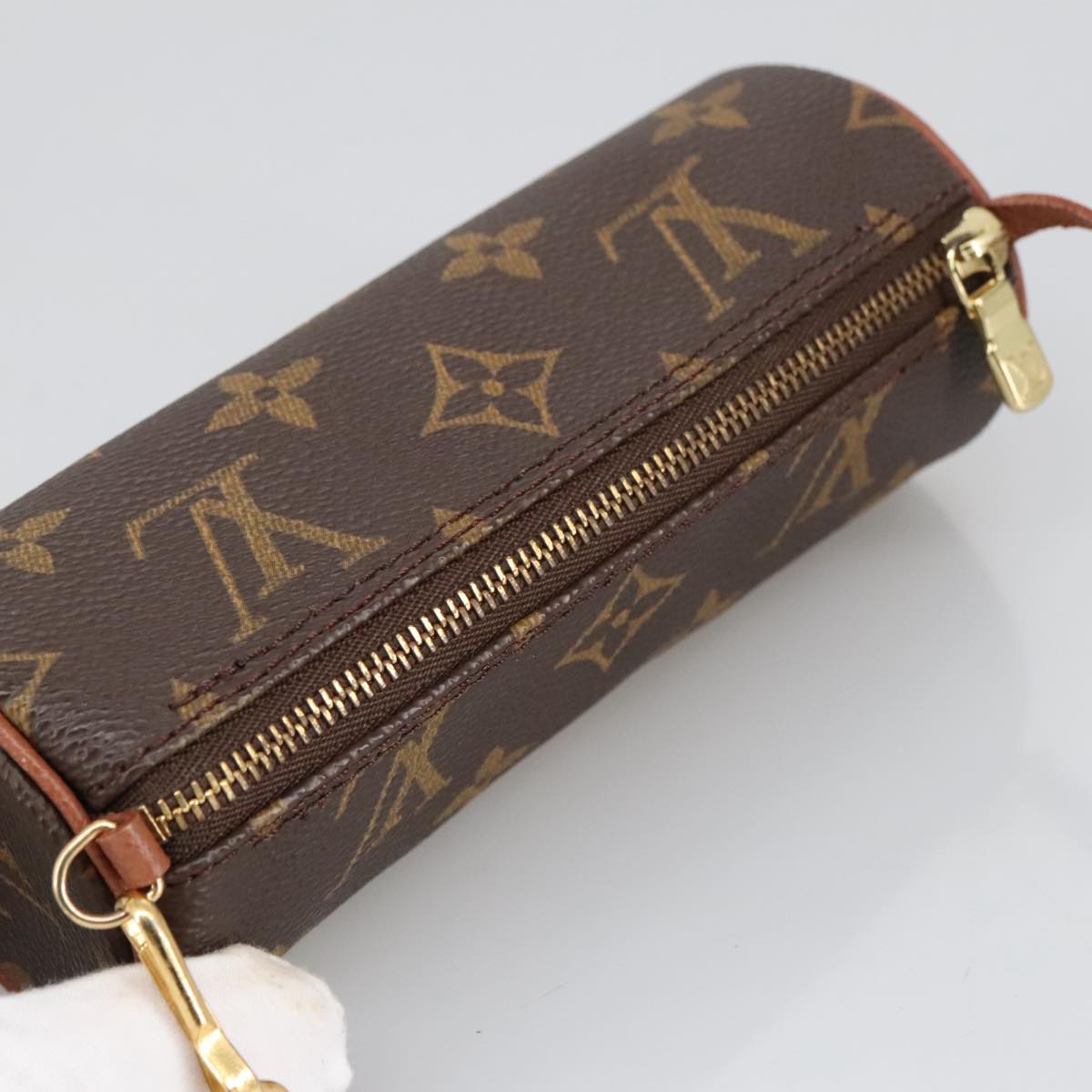 LOUIS VUITTON Monogram Papillon Pouch LV Auth 100598