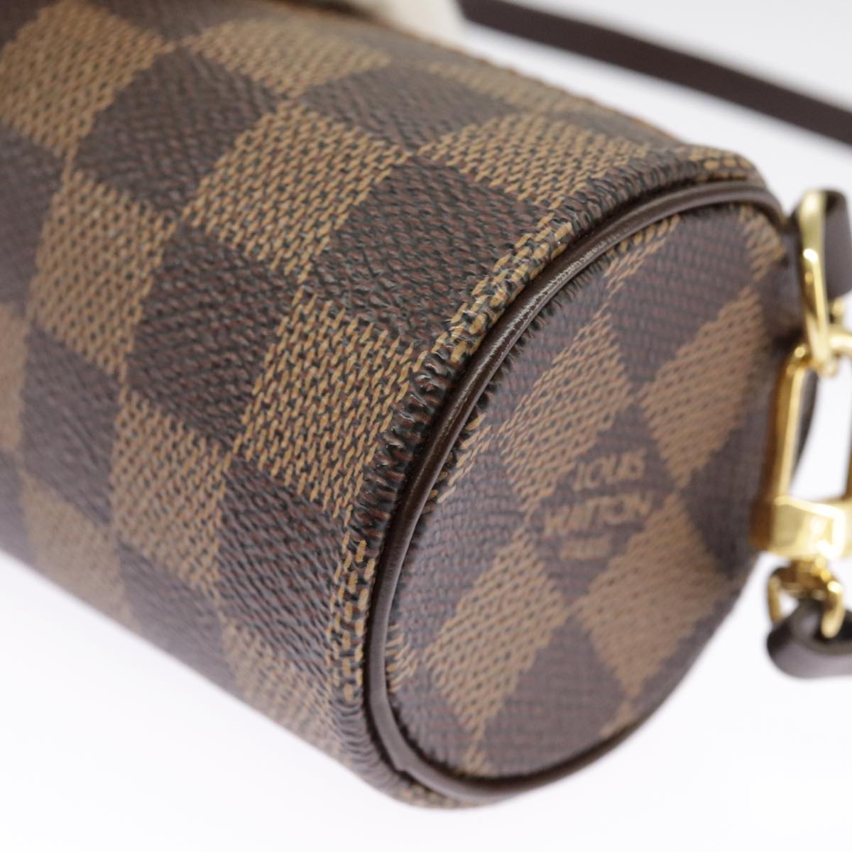 LOUIS VUITTON Damier Ebene Papillon Pouch LV Auth 100600