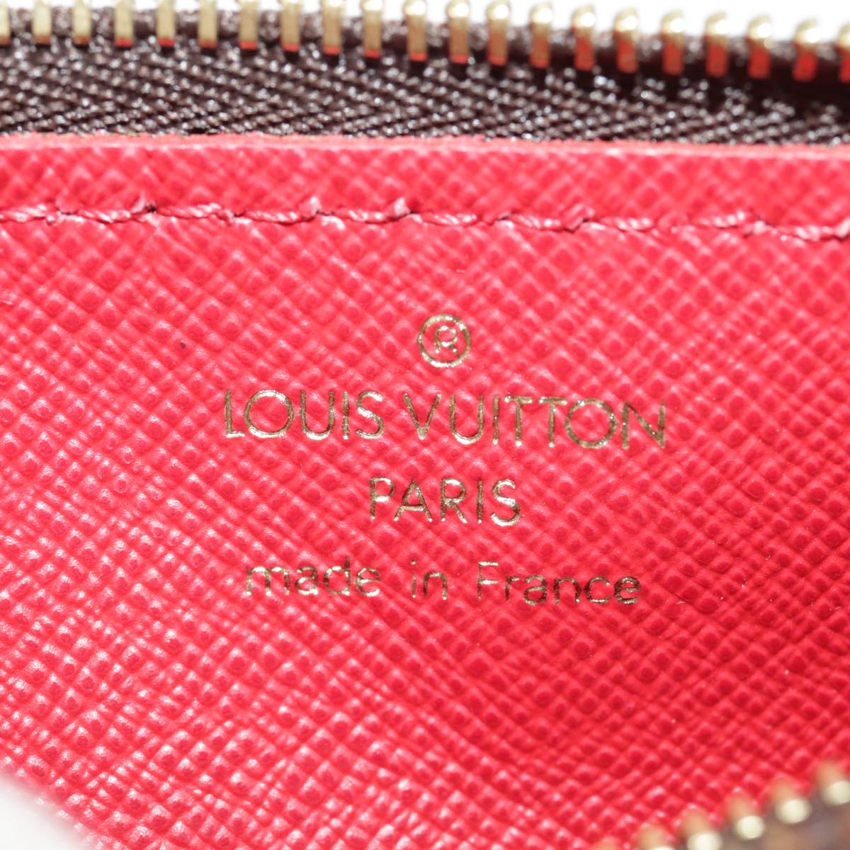 LOUIS VUITTON Damier Ebene Papillon Pouch LV Auth 100600