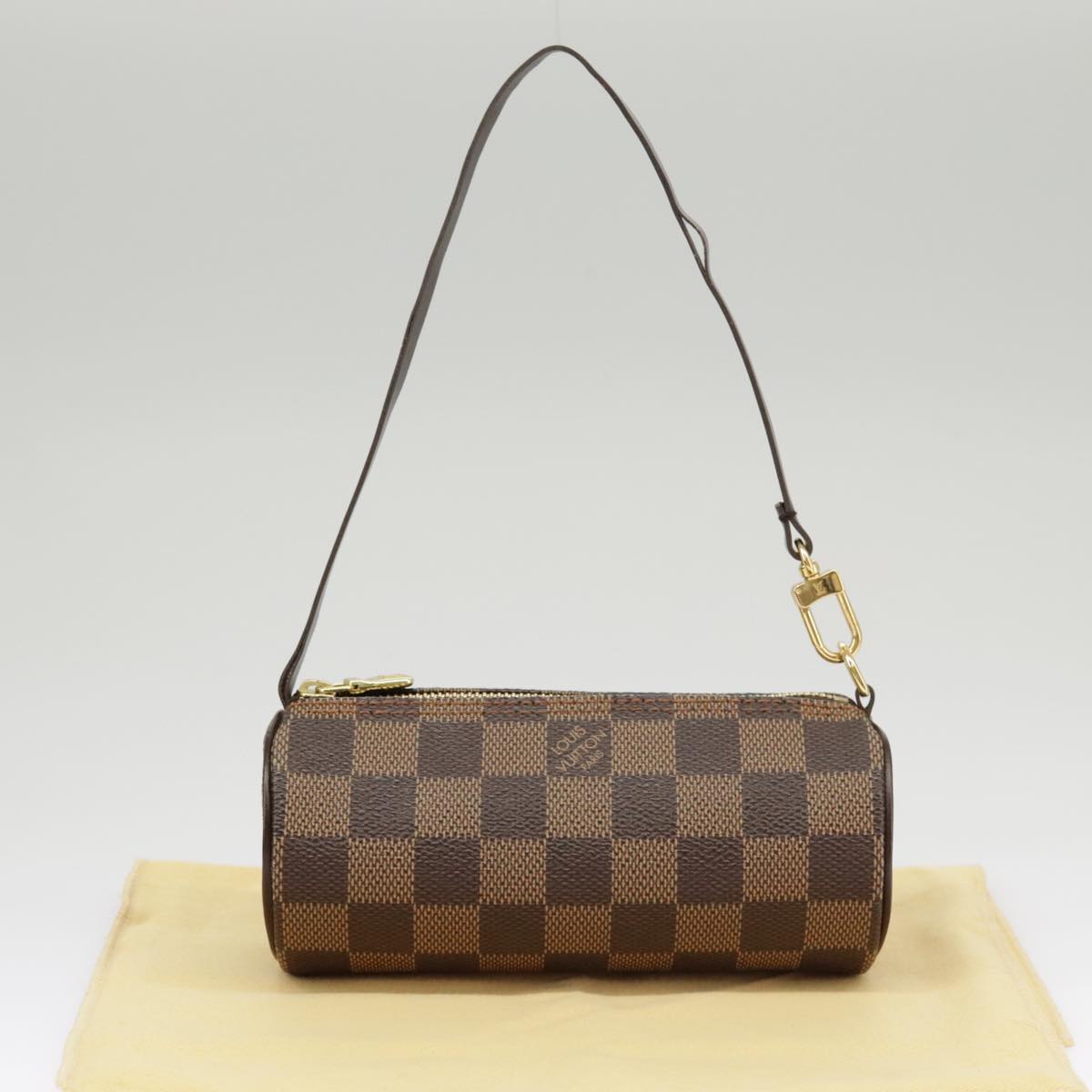 LOUIS VUITTON Damier Ebene Papillon Pouch LV Auth 100600