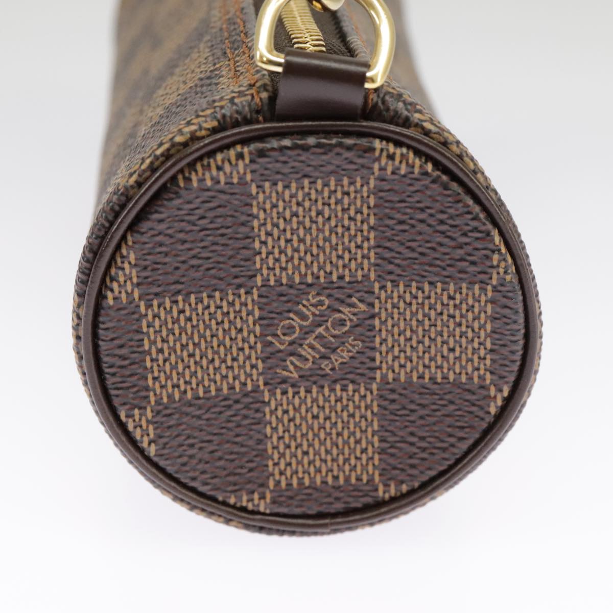 LOUIS VUITTON Damier Ebene Papillon Pouch LV Auth 100600