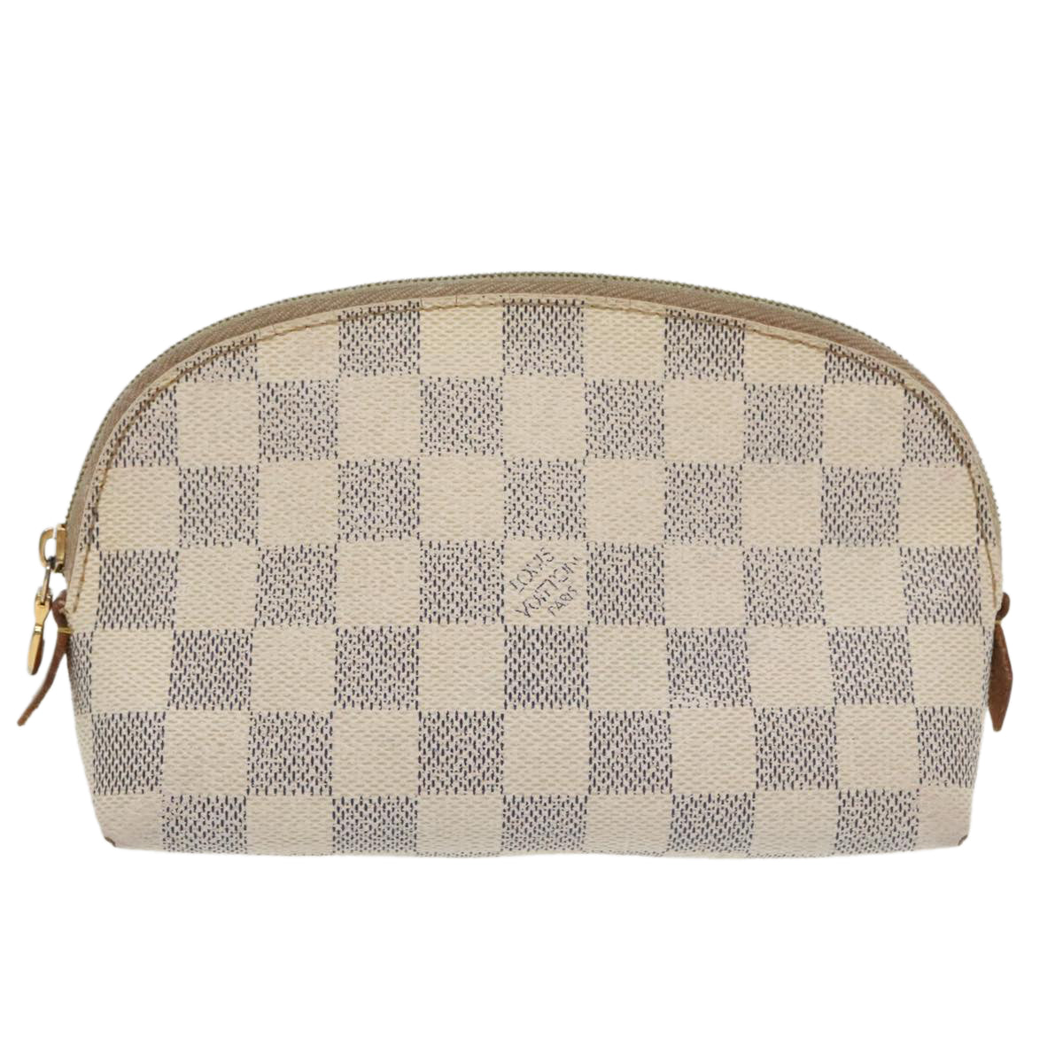 LOUIS VUITTON Damier Azur Pochette Cosmetic PM Pouch N60024 LV Auth 100601