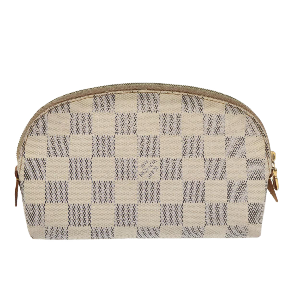 LOUIS VUITTON Damier Azur Pochette Cosmetic PM Pouch N60024 LV Auth 100601 - 0