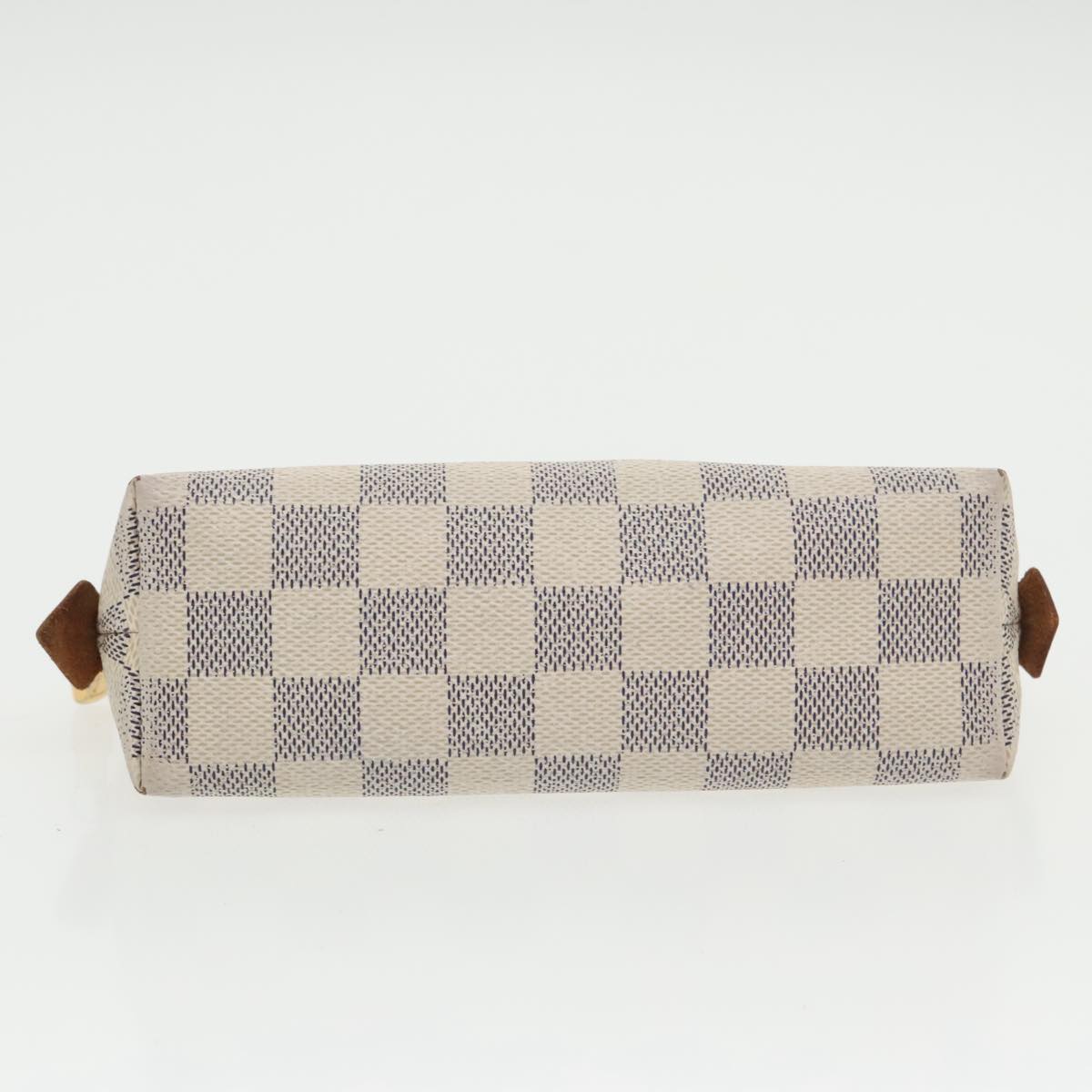 LOUIS VUITTON Damier Azur Pochette Cosmetic PM Pouch N60024 LV Auth 100601