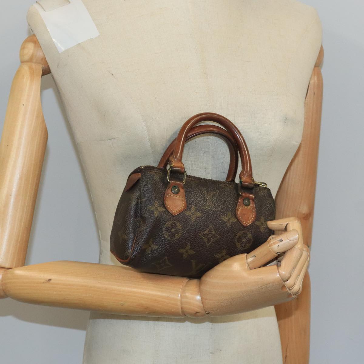 LOUIS VUITTON Monogram Mini Speedy Hand Bag M41534 LV Auth 100604