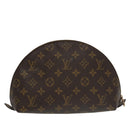 LOUIS VUITTON Monogram Trousse Demi Ronde Cosmetic Pouch M47520 LV Auth 100605-1