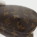 LOUIS VUITTON Monogram Trousse Demi Ronde Cosmetic Pouch M47520 LV Auth 100605-15