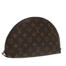 LOUIS VUITTON Monogram Trousse Demi Ronde Cosmetic Pouch M47520 LV Auth 100605-13
