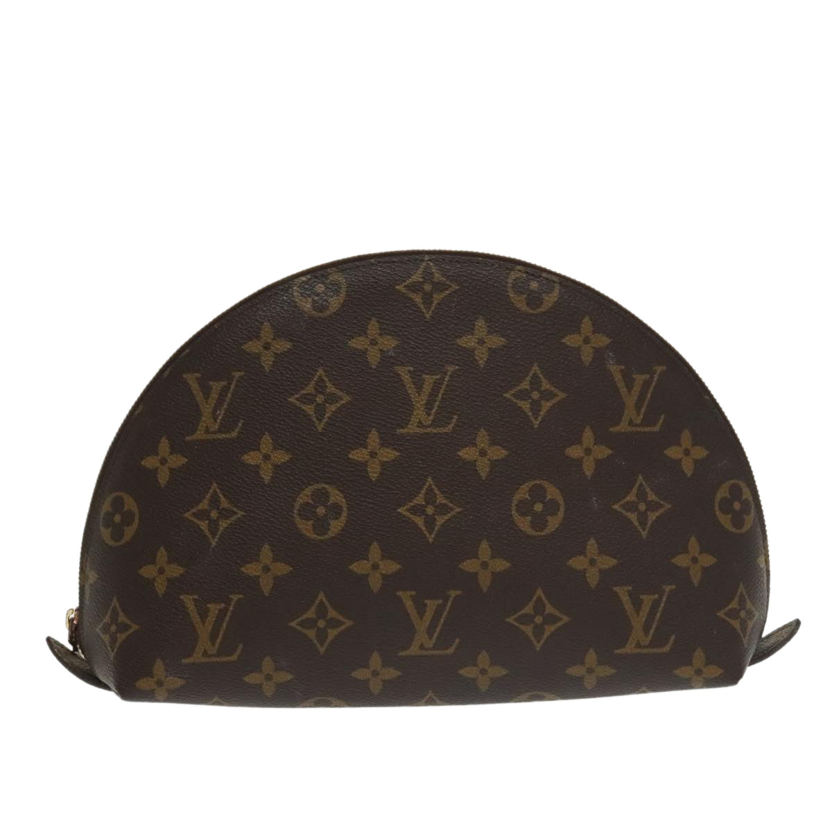 LOUIS VUITTON Monogram Trousse Demi Ronde Cosmetic Pouch M47520 LV Auth 100605 - 0