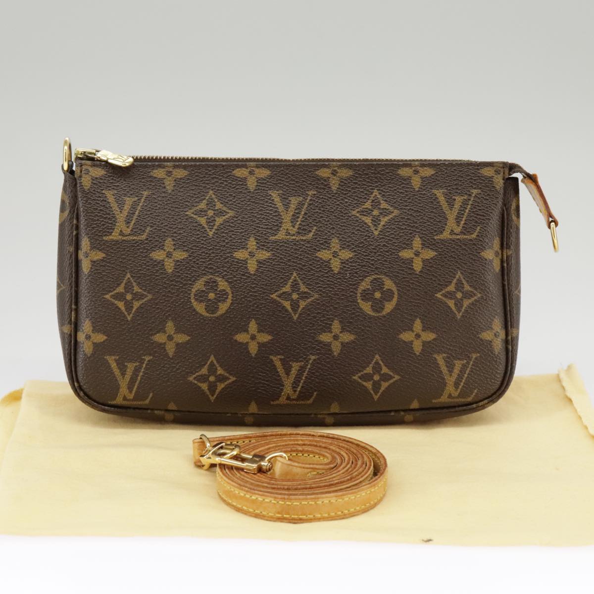 LOUIS VUITTON Monogram Pochette Accessoires Pouch M51980 LV Auth 100615