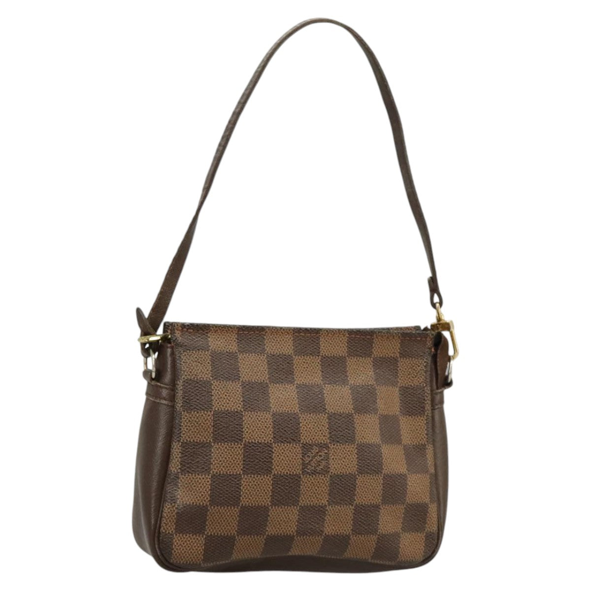 LOUIS VUITTON Damier Ebene Trousse Makeup Pouch N51982 LV Auth 100618