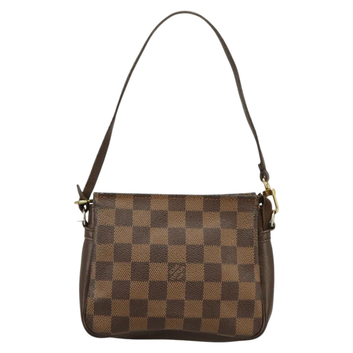 LOUIS VUITTON Damier Ebene Trousse Makeup Pouch N51982 LV Auth 100618