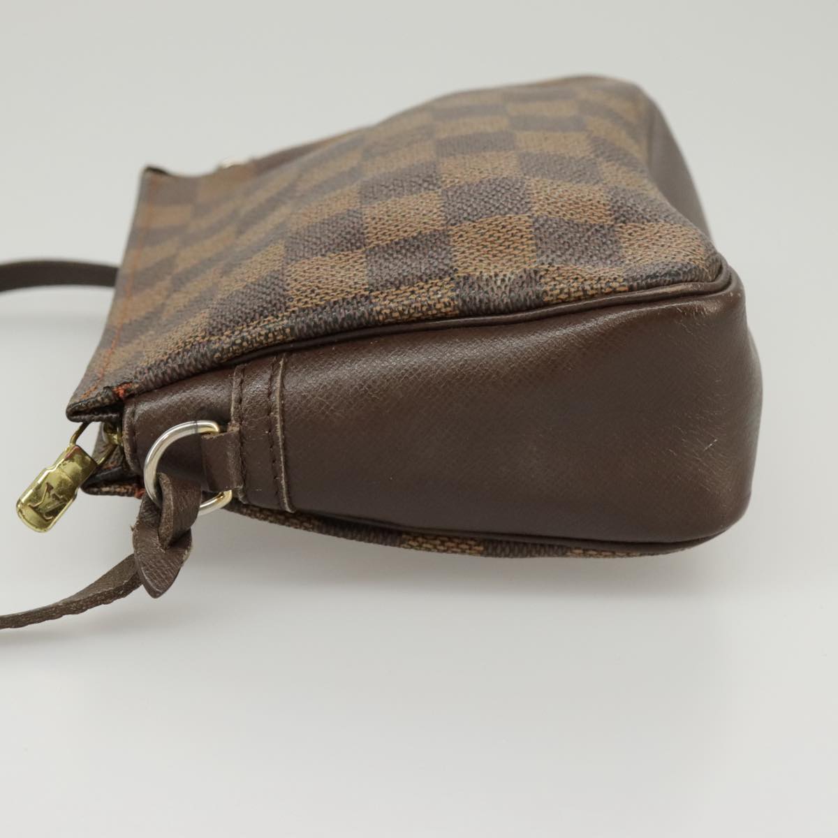 LOUIS VUITTON Damier Ebene Trousse Makeup Pouch N51982 LV Auth 100618