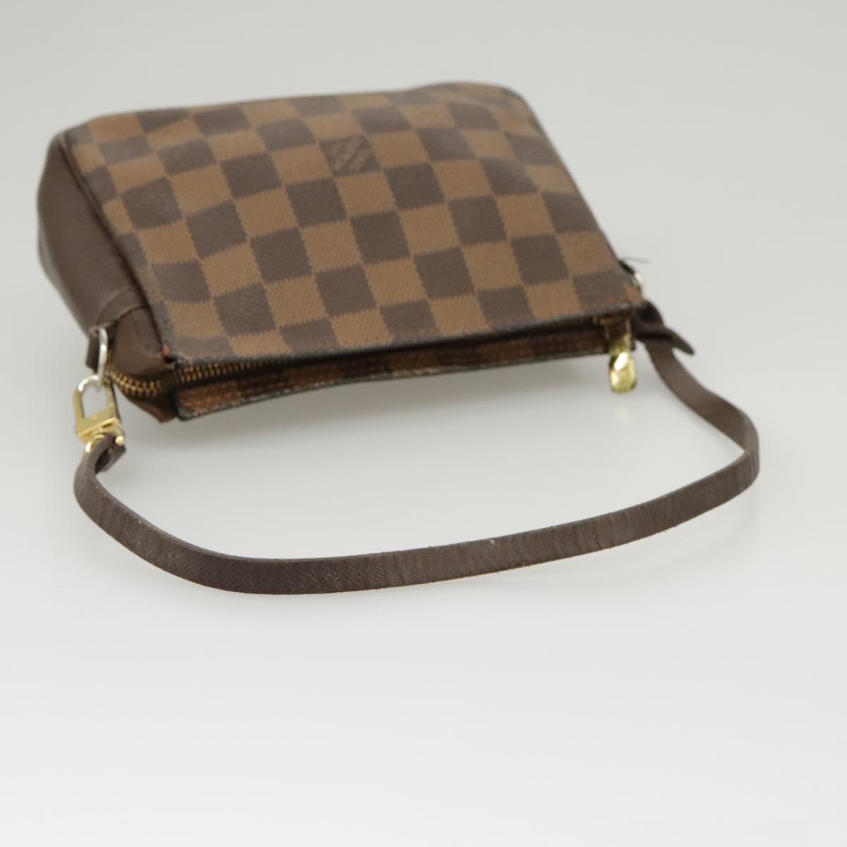 LOUIS VUITTON Damier Ebene Trousse Makeup Pouch N51982 LV Auth 100618