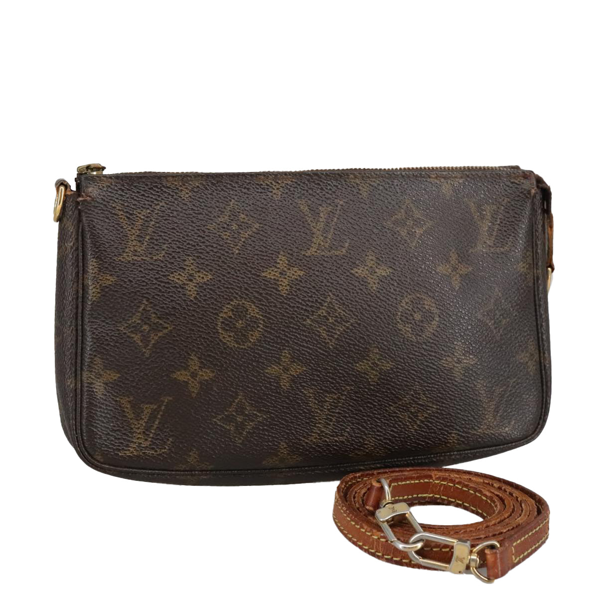 LOUIS VUITTON Monogram Pochette Accessoires Pouch M51980 LV Auth 100619