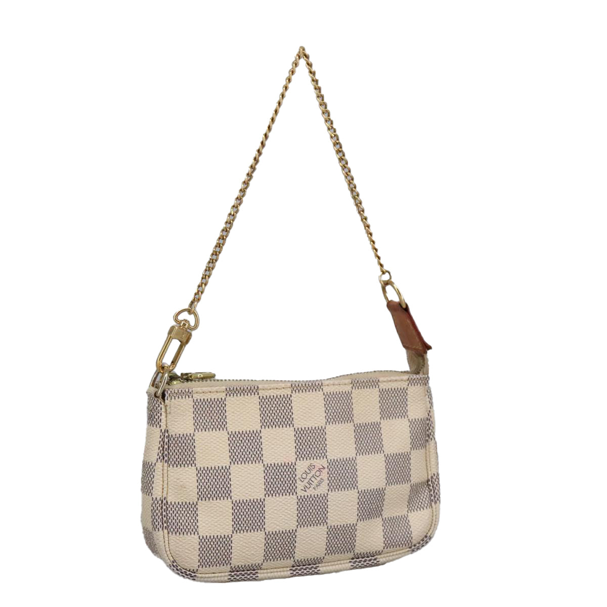 LOUIS VUITTON Damier Azur Mini Pochette Accessoires Pouch N63005 LV Auth 100620