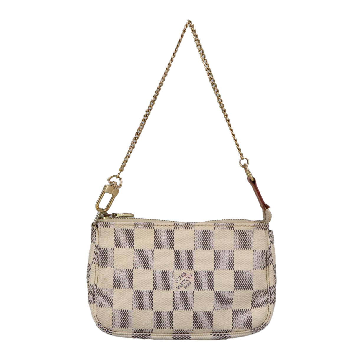 LOUIS VUITTON Damier Azur Mini Pochette Accessoires Pouch N63005 LV Auth 100620