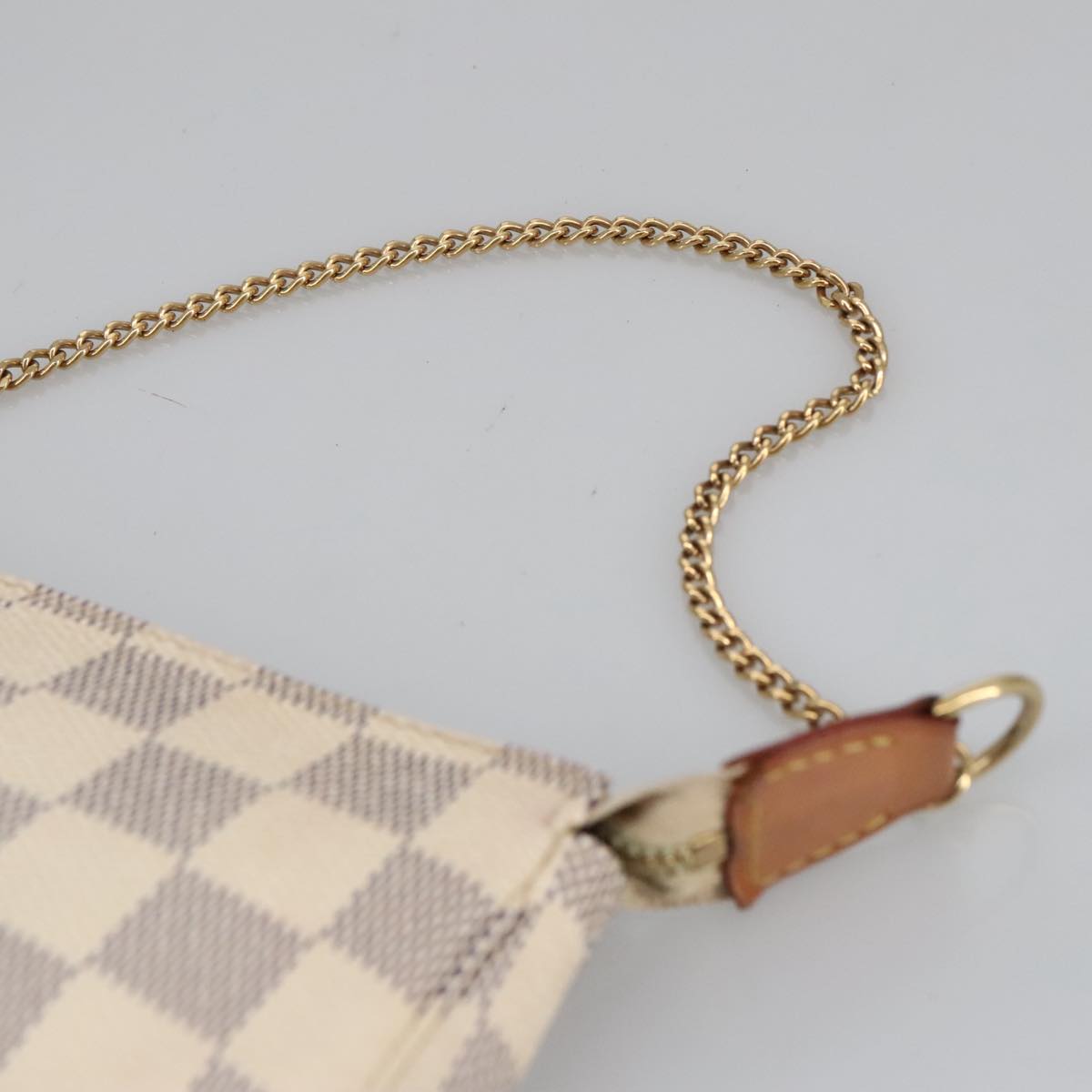 LOUIS VUITTON Damier Azur Mini Pochette Accessoires Pouch N63005 LV Auth 100620