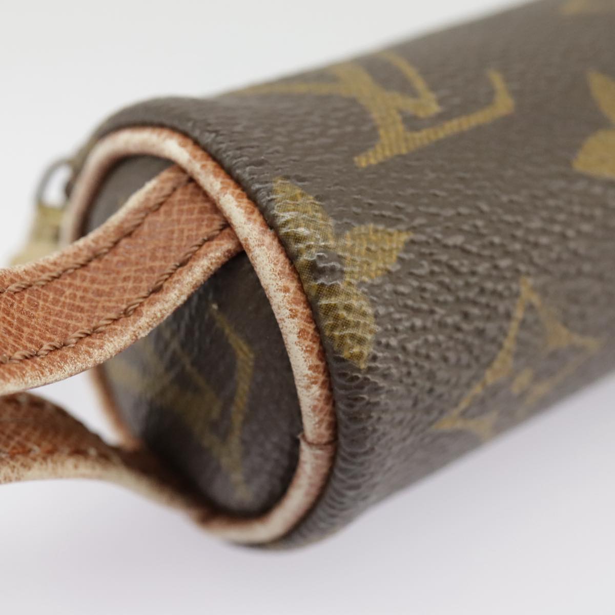 LOUIS VUITTON Monogram Etui 3 Ball de Golf Pouch M58249 LV Auth 100621