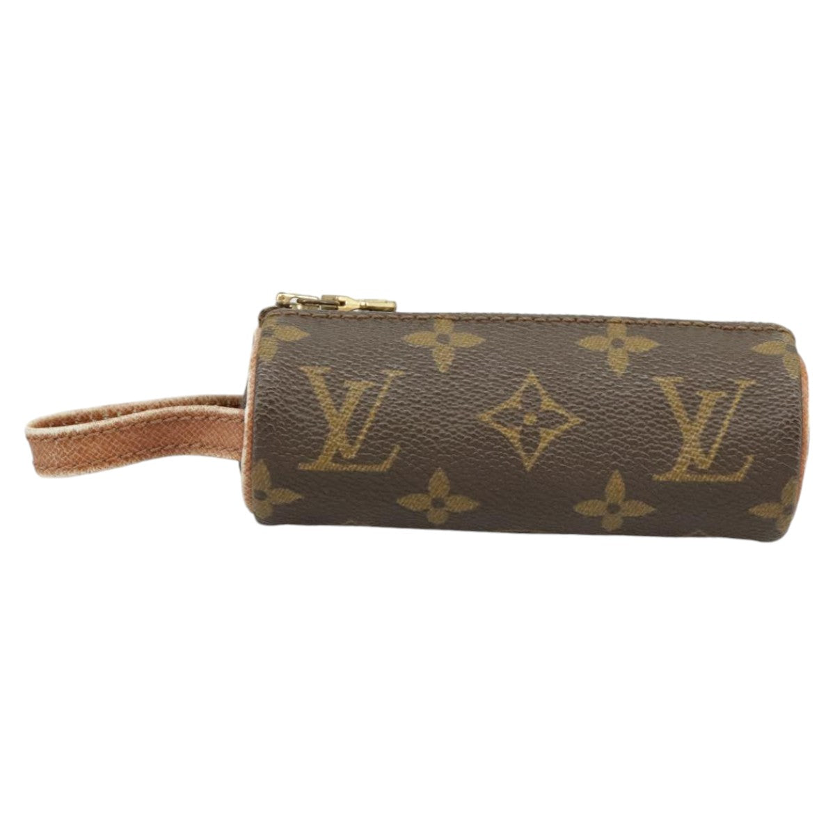 LOUIS VUITTON Monogram Etui 3 Ball de Golf Pouch M58249 LV Auth 100621