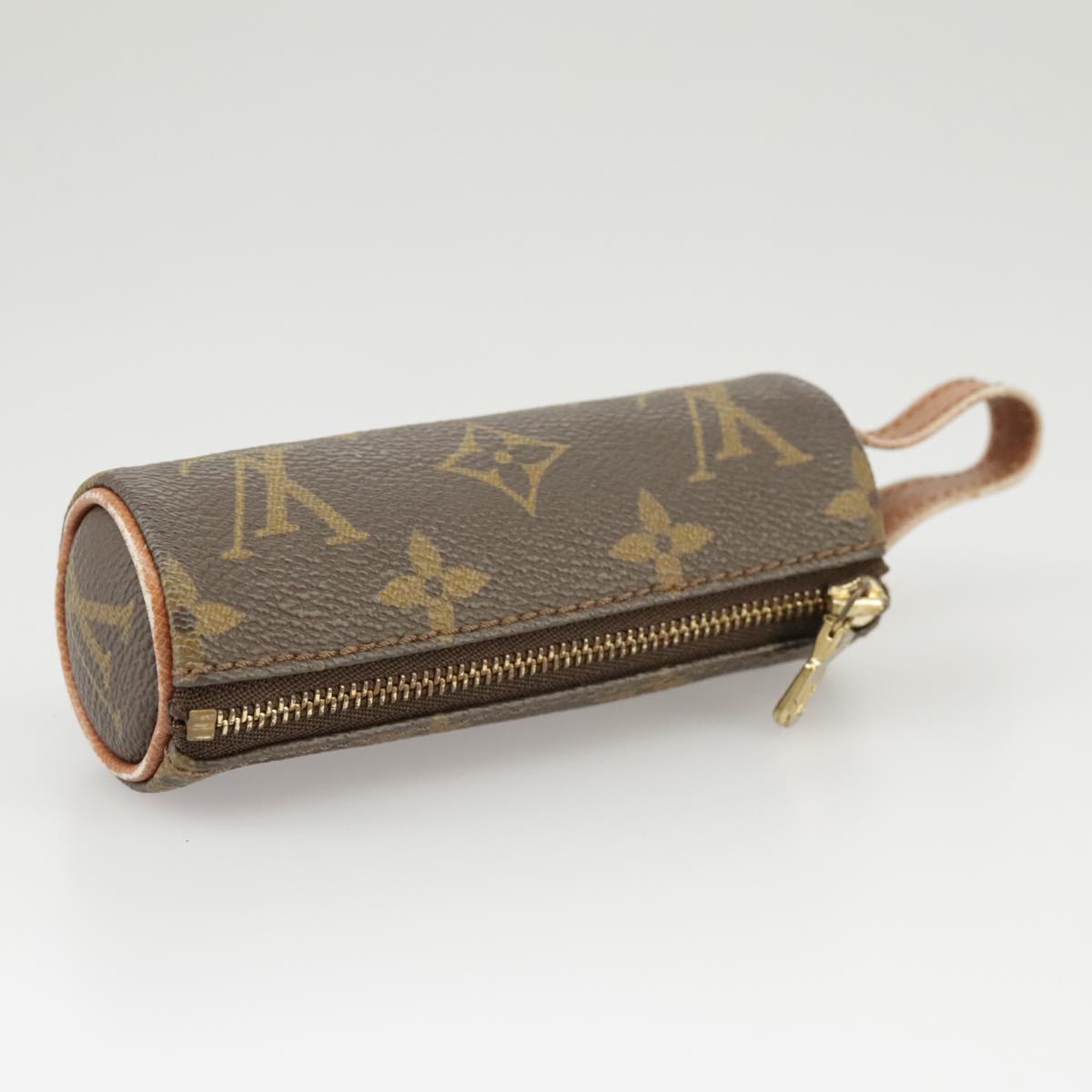 LOUIS VUITTON Monogram Etui 3 Ball de Golf Pouch M58249 LV Auth 100621