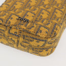 Christian Dior Trotter Canvas Shoulder Bag Yellow Silver Auth 100623V-14